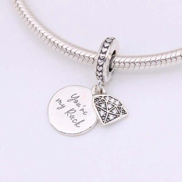 Brand NEW Authentic Pandora My Rock Dangle Charm Jewelry S925 ALE Silver - Picture 2 of 7